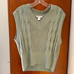 Green sweater vest